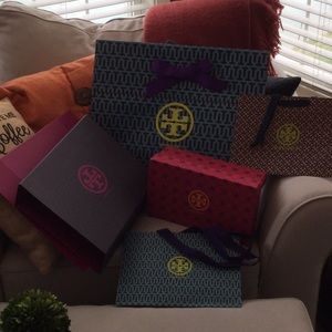 SOLD****Tory Burch Assorted New Gift Bags and Shoe Boxes.